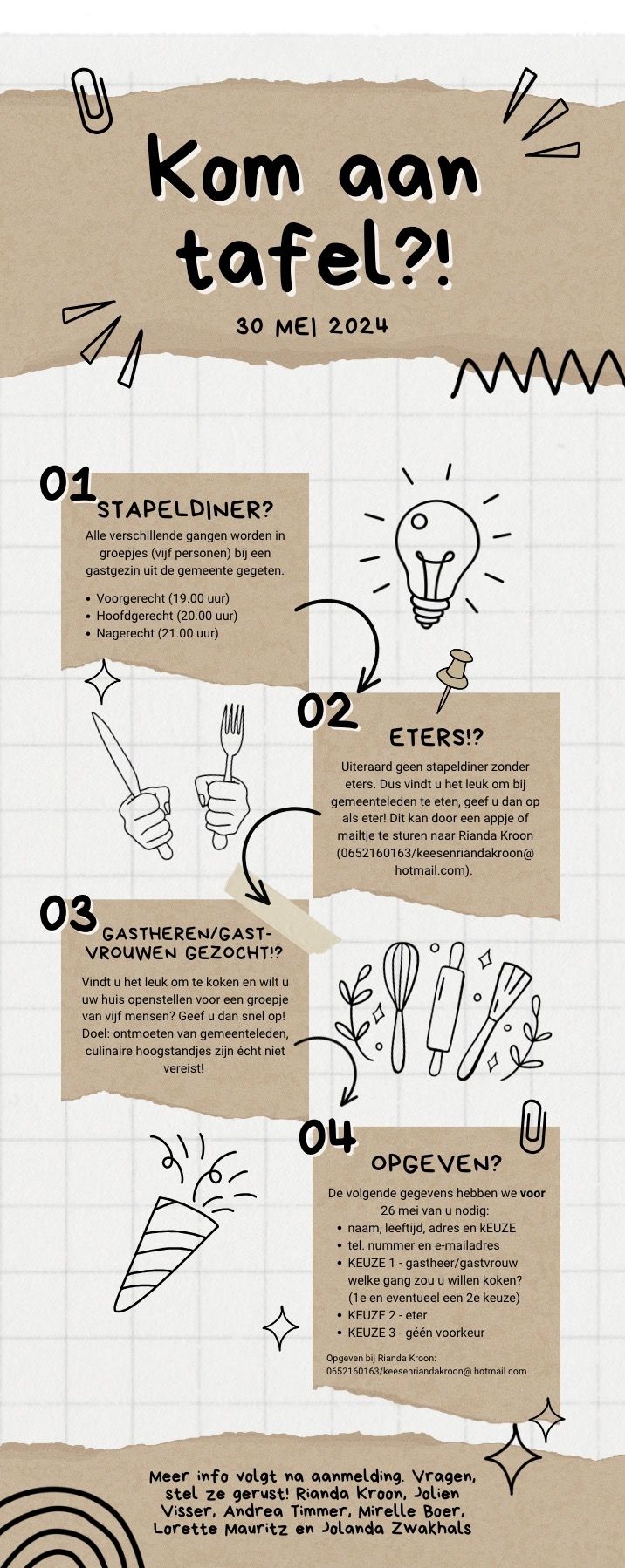 flyer kom aan tafel